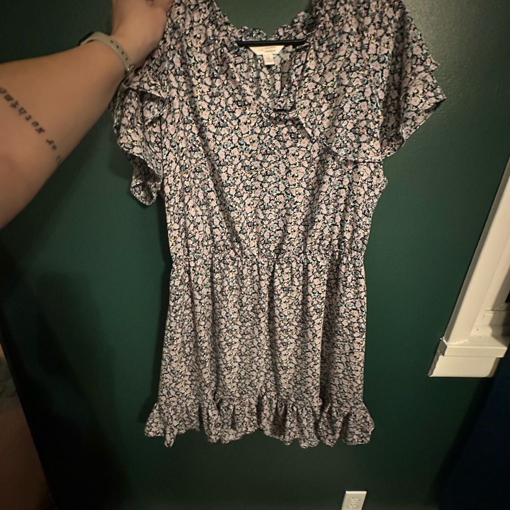 Floral Ruffle Hem Dress